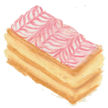 ナポレオンミルフィーユのイラスト